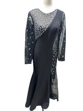 Load image into Gallery viewer, Sparkly Sleeve Black Dress
