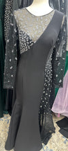 Load image into Gallery viewer, Sparkly Sleeve Black Dress

