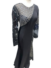 Load image into Gallery viewer, Sparkly Sleeve Black Dress
